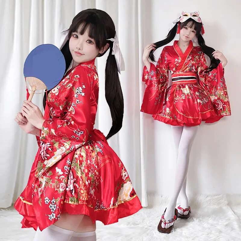 Японское модифицированное кимо – обзор и цена Anime Cosplay Japanese Girl
