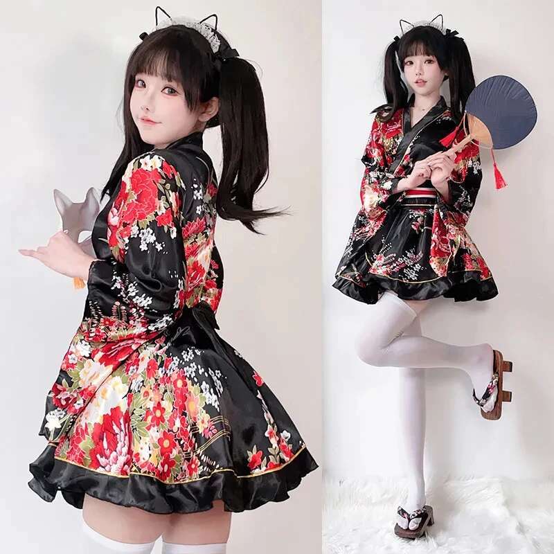 Японское модифицированное кимо – обзор и цена Anime Cosplay Japanese Girl