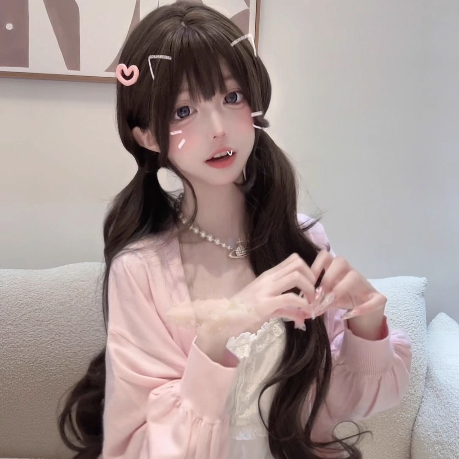 Синтетический длинный волнисты – обзор и цена Anime Cosplay Girl Photo